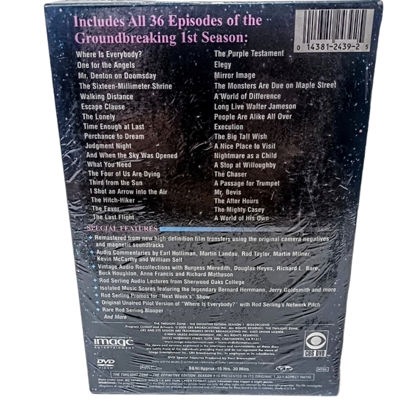 The Twilight Zone Season One Definition Edition DVD Box Set W/Companion Book - Picture 2 of 3